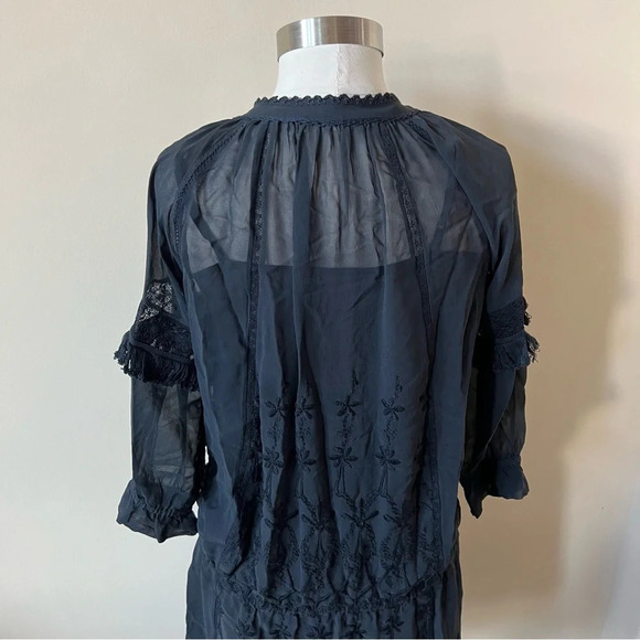 Ulla Johnson Frances Embroidered Silk Mini Dress 26197 - Picture 5 of 10